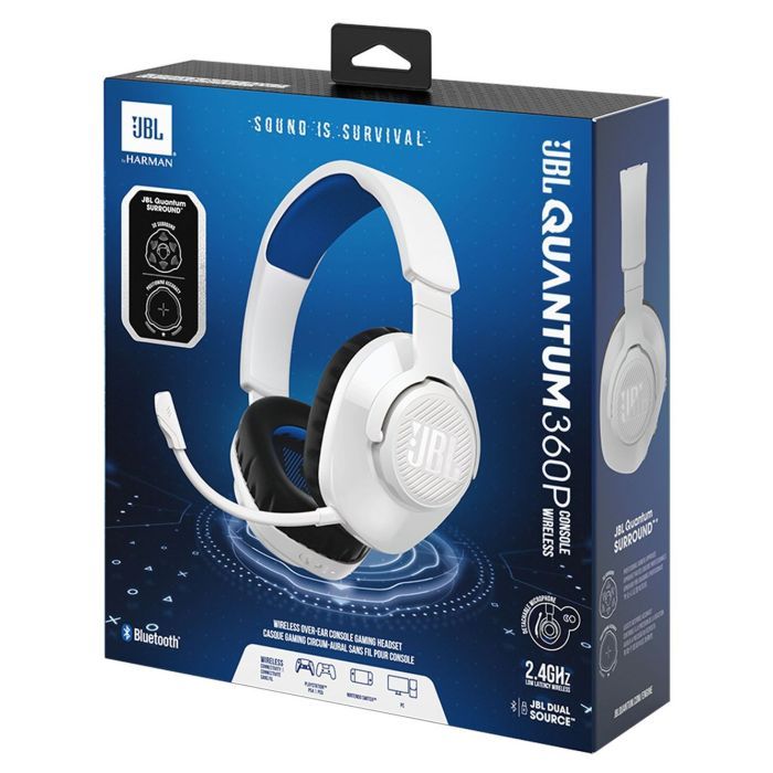 Наушники JBL Quantum 360P Wireless for PS White (JBLQ360PWLWHTBLU) изображение 10