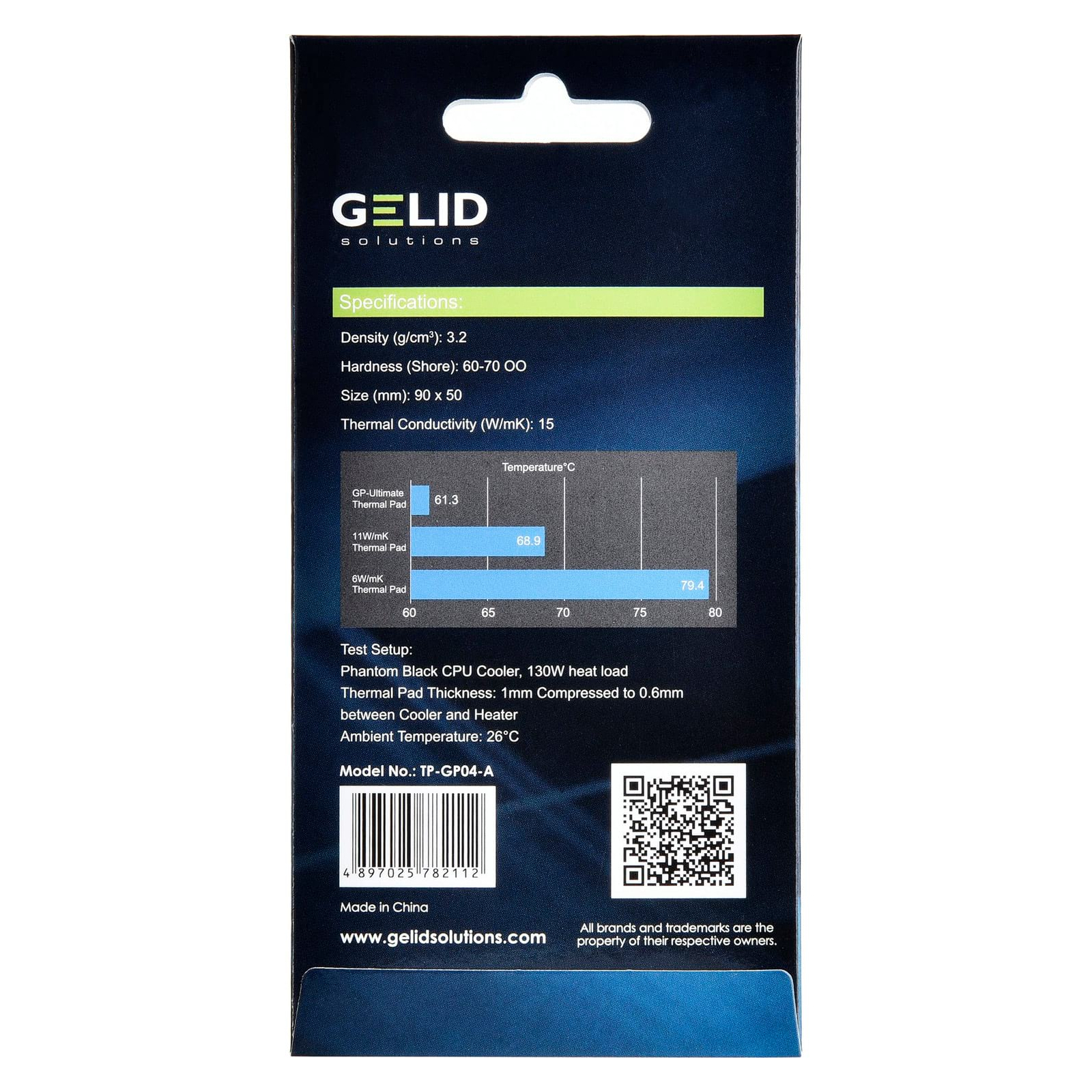Термопрокладка Gelid Solutions GP-Ultimate Thermal Pad 90x50x3 mm (TP-GP04-E) изображение 4