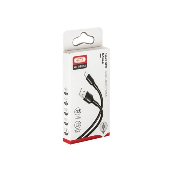 Дата кабель USB 2.0 AM to Type-C 1.0m NB212 2.1A Black XO (XO-NB212c-BK) зображення 2