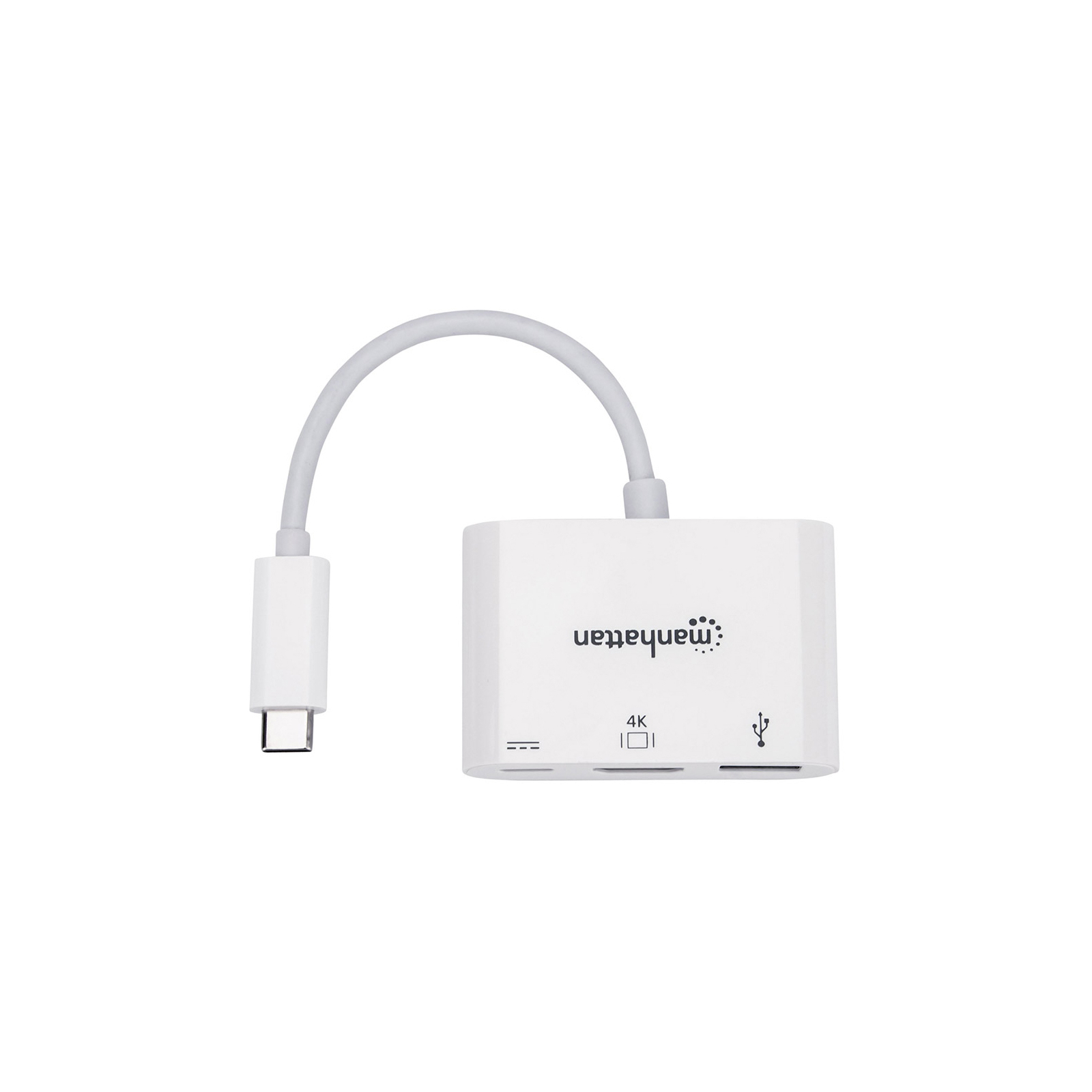 Концентратор Intracom USB3.1 Type-C to HDMI/USB 3.0/PD 60W 4-in-1 White Manhattan (152945) зображення 4