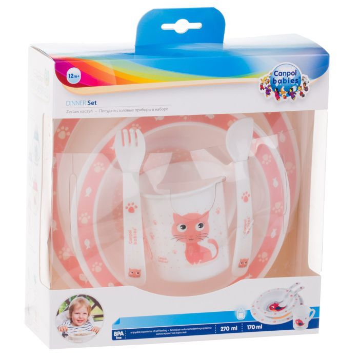 Набор детской посуды Canpol babies Cute Animals Собачка Голубой 5 предметов (4/401_blu) изображение 7