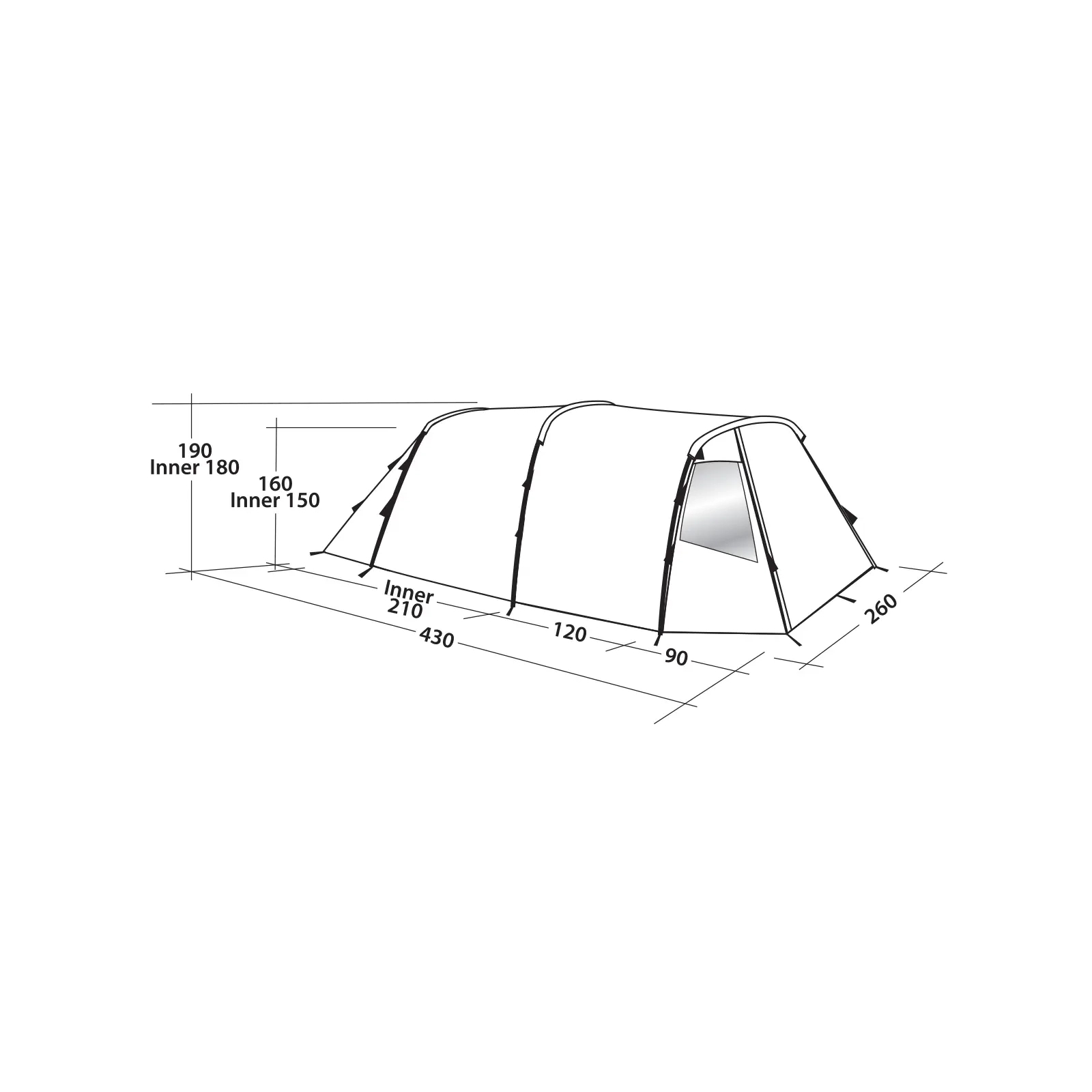 Палатка Easy Camp Huntsville 400 Green/Grey (929576) изображение 9