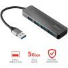 Концентратор Halyx 4-Port USB-A 3.2 Grey Trust (24947_TRUST) изображение 8