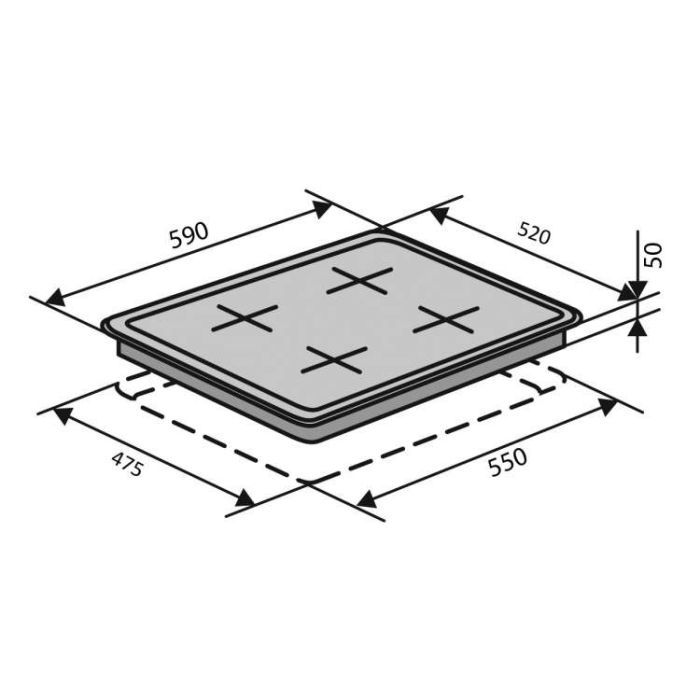 Варочна поверхня Ventolux HG640-DA3 CS (BK) зображення 8