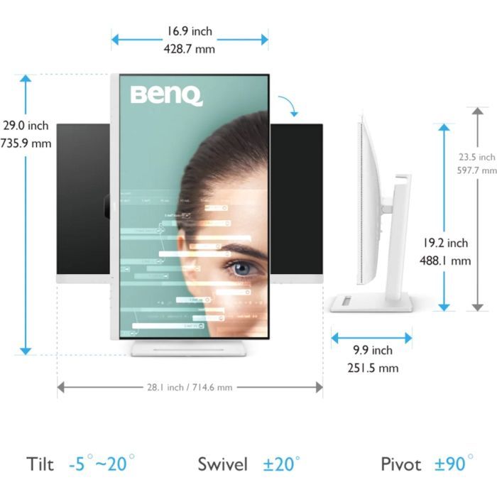 Монитор BenQ GW3290QT (9H.LLHLA.TBE) изображение 8