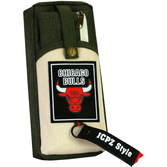 Пенал Cool For School 2 отделения Chicaco Buliis черный (J-2390-1-green)