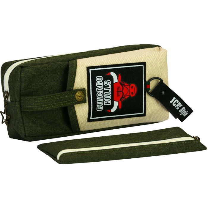 Пенал Cool For School 2 отделения Chicaco Buliis черный (J-2390-1-green) изображение 2