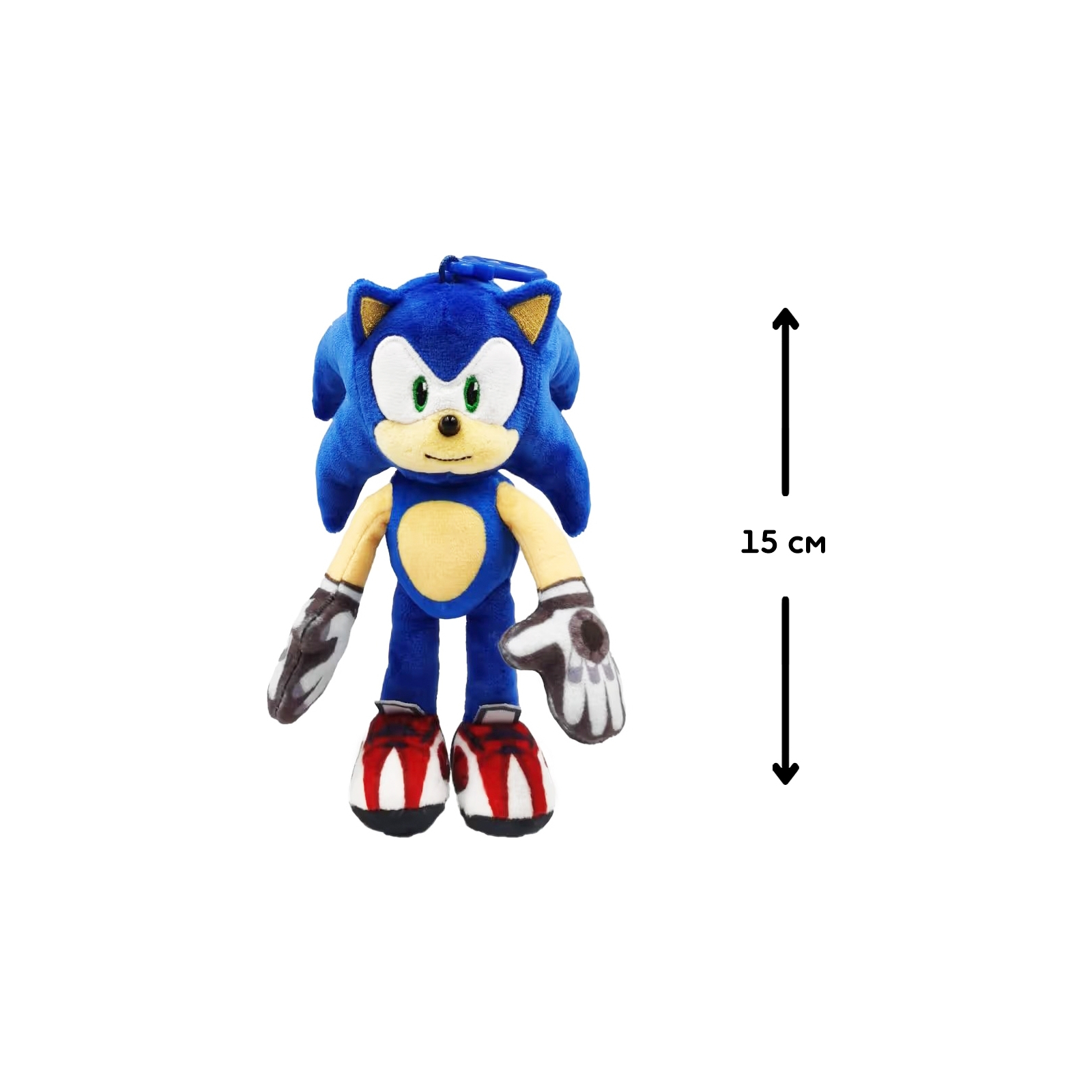 Мягкая игрушка Sonic Prime на клипсе – Соник-спортсмен 15 см (SON7004B) изображение 2