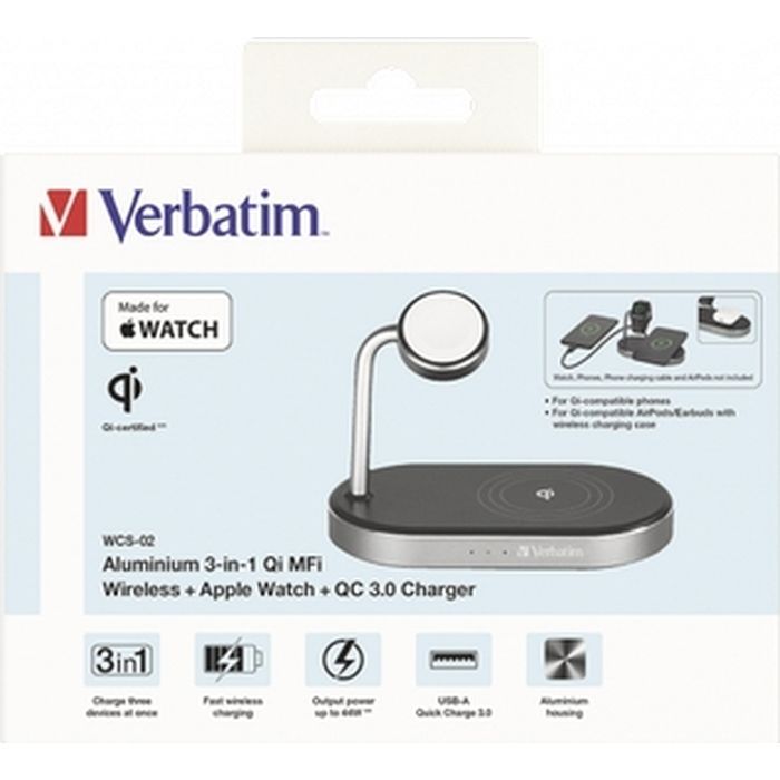 Зарядний пристрій Verbatim 3in1 Apple Watch and iPhone Charging Stand (49556) зображення 10
