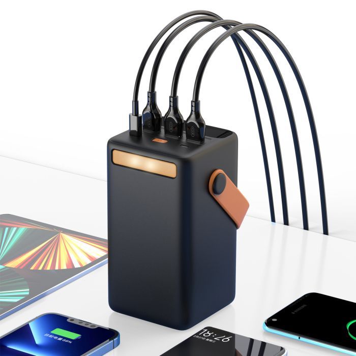 Батарея универсальная XO 50000mAh, PD/20W, QC3.0/22.5W, flashlight, Input(Type-C,MicroUSB), Output(3*USB,Type-C) (XO-PR168 / 29187) изображение 3