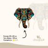 Пазл Ukropchik деревянный тропический слон size - M в коробке с набором-рамкой (Tropical Elephant A4) изображение 2