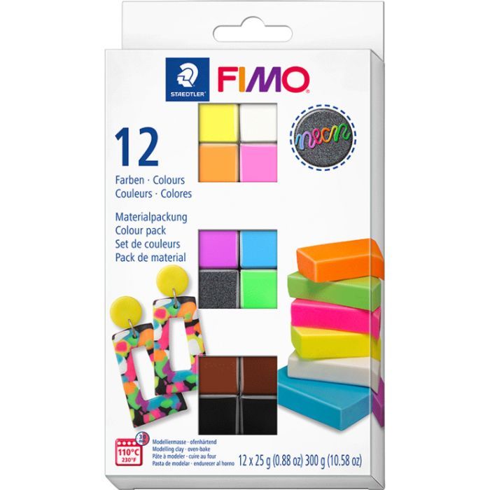 Пластика Fimo Effect Neon Colours 12 кольорів х 25 г (4007817096581)