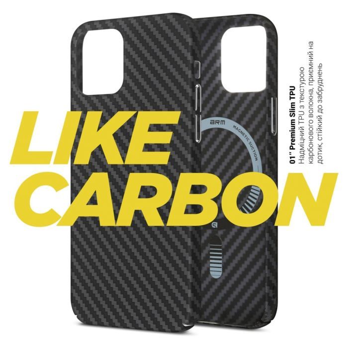 Чехол для мобильного телефона Armorstandart LikeCarbon MagCase Apple iPhone 15 Pro Black (ARM69290) изображение 2