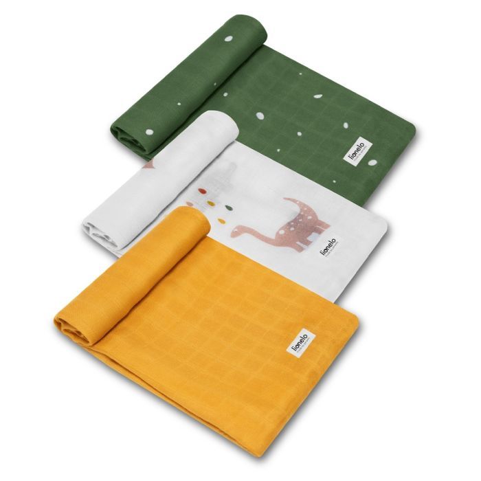 Пеленки для младенцев Lionelo Dino Bamboo Box Multicolor (LO-DINO BAMBOO BOX MULTICOLOR)