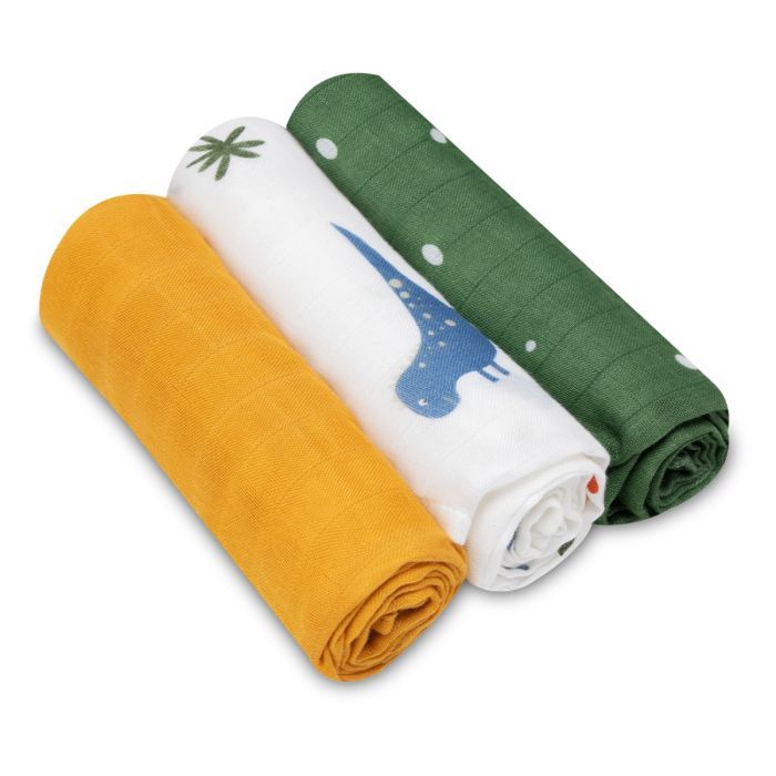 Пеленки для младенцев Lionelo Dino Bamboo Box Multicolor (LO-DINO BAMBOO BOX MULTICOLOR) изображение 5
