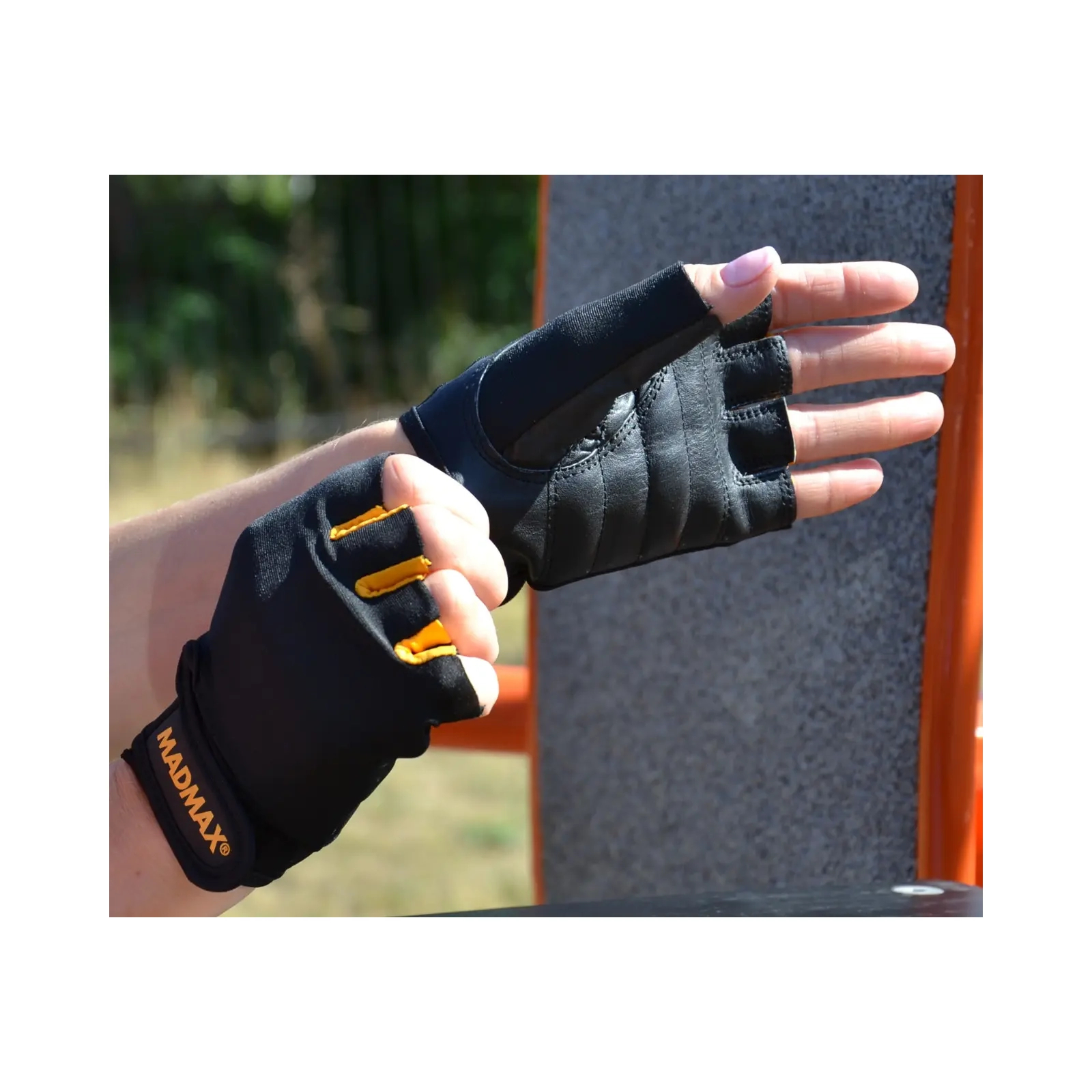 Перчатки для фитнеса MadMax MFG-251 Rainbow Orange M (MFG-251-ORG_M) изображение 8