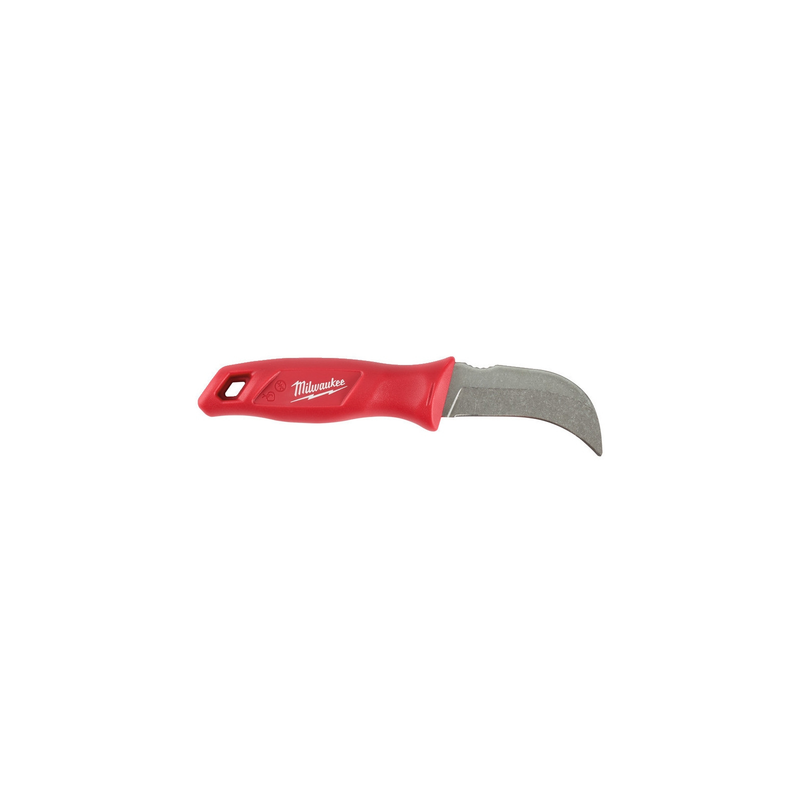 Нож монтажный Milwaukee строительный с фиксированным загнутым лезвием, для кабеля (4932464829)