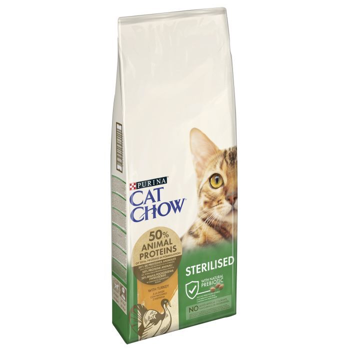 Сухой корм для кошек Purina Cat Chow Sterilised с индейкой 15 кг (7613287329592) изображение 2