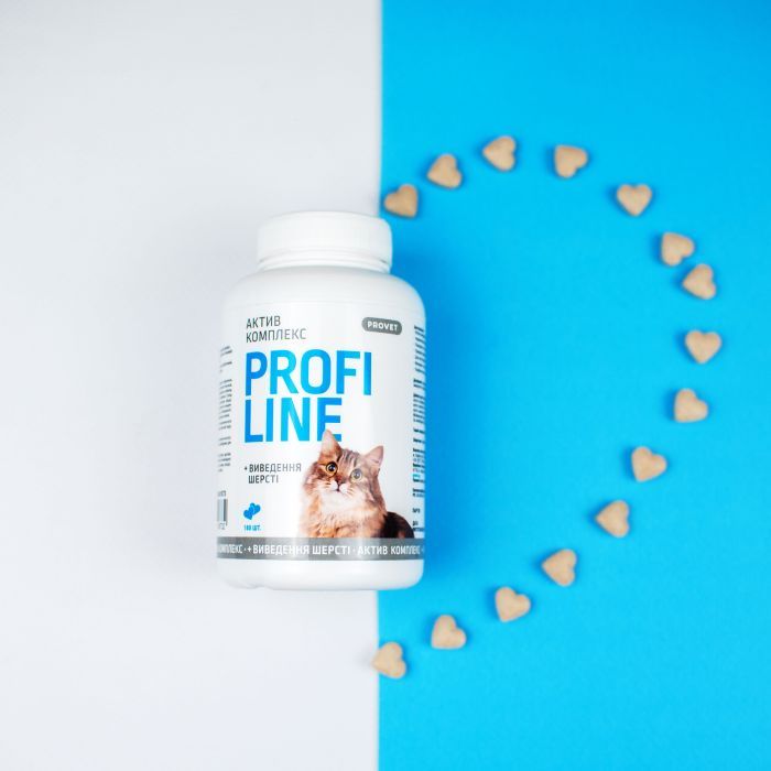 Вітаміни для котів ProVET Profiline Актив комплекс + виведення шерсті 180 табл (4823082431601) зображення 3