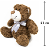 Мягкая игрушка Grand Медведь коричневый, с бантом 27 см (2502GMT) изображение 3