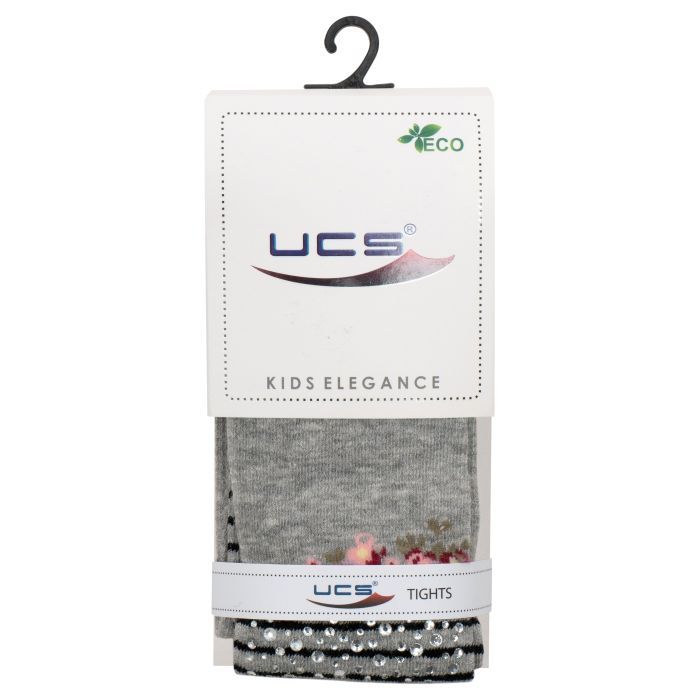 Колготки детские UCS Socks с цветочками (M0C0302-2109-7G-gray) изображение 2