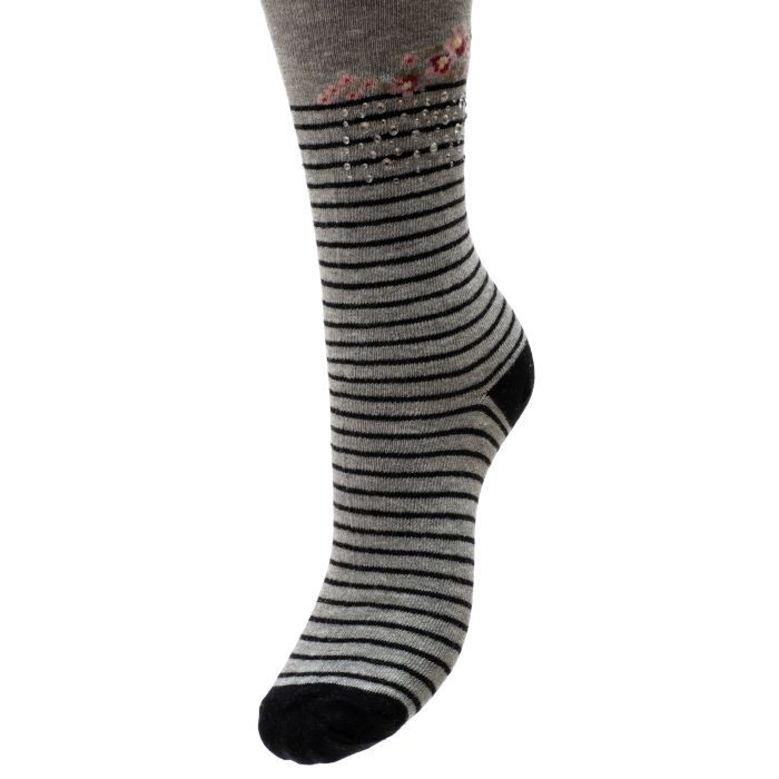 Колготки детские UCS Socks с цветочками (M0C0302-2109-7G-gray) изображение 3