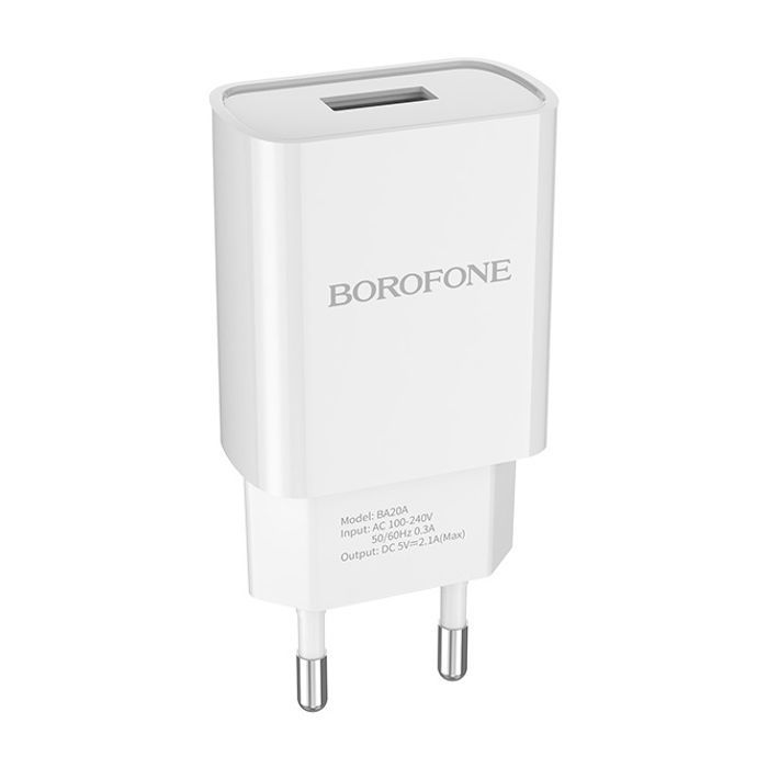 Зарядное устройство BOROFONE BA20A Sharp charger White (BA20AW)