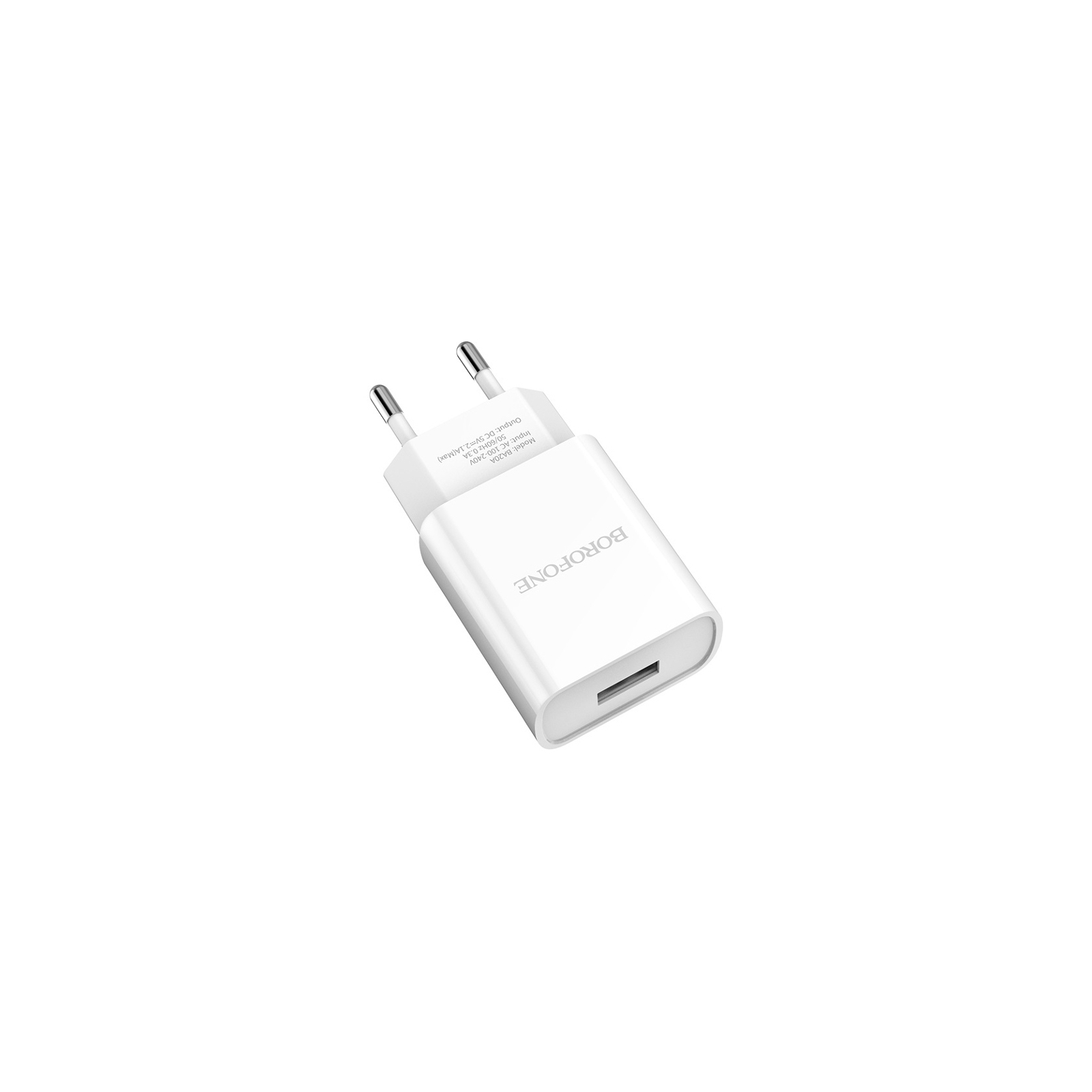 Зарядний пристрій BOROFONE BA20A Sharp charger White (BA20AW) зображення 2