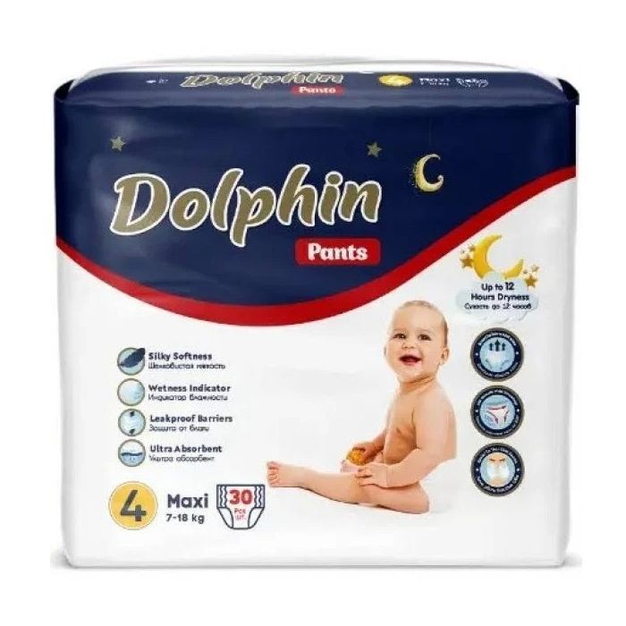 Подгузники Dolphin Dolphin 4 maxi 7-18 кг 30 шт (8680131207237)