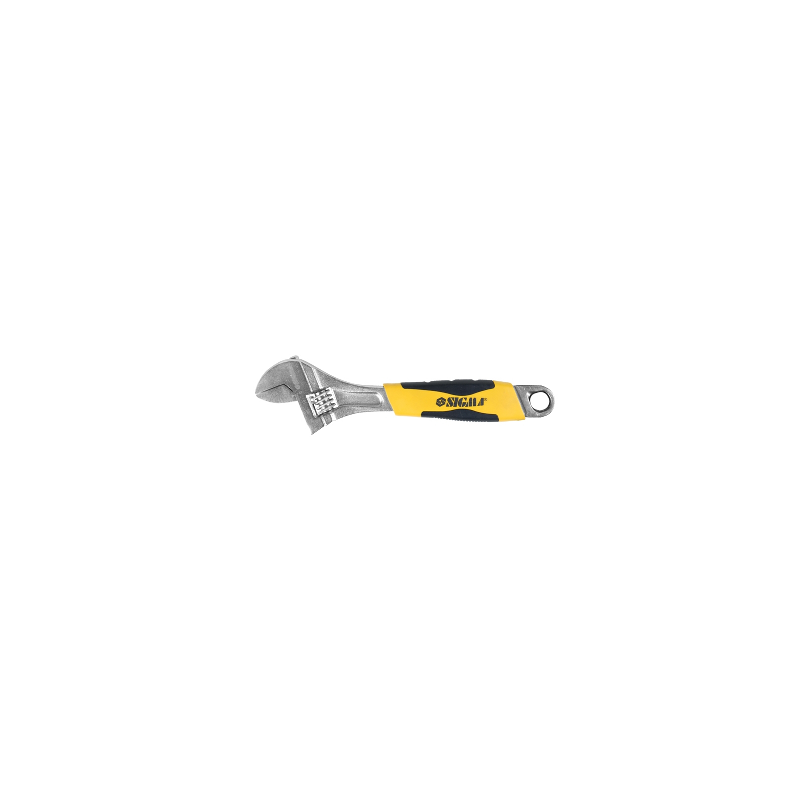 Ключ Sigma розвідний 200мм CrV (гум'яна рукоятка) (4101021)