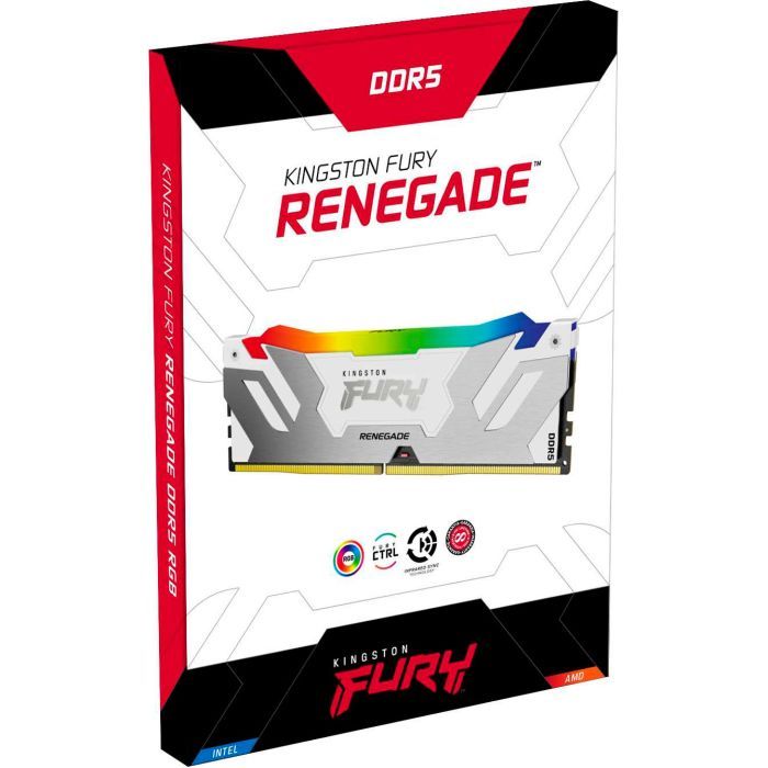 Модуль памяти для компьютера DDR5 32GB 6400 MHz Renegade RGB White Kingston Fury (ex.HyperX) (KF564C32RWA-32) изображение 4