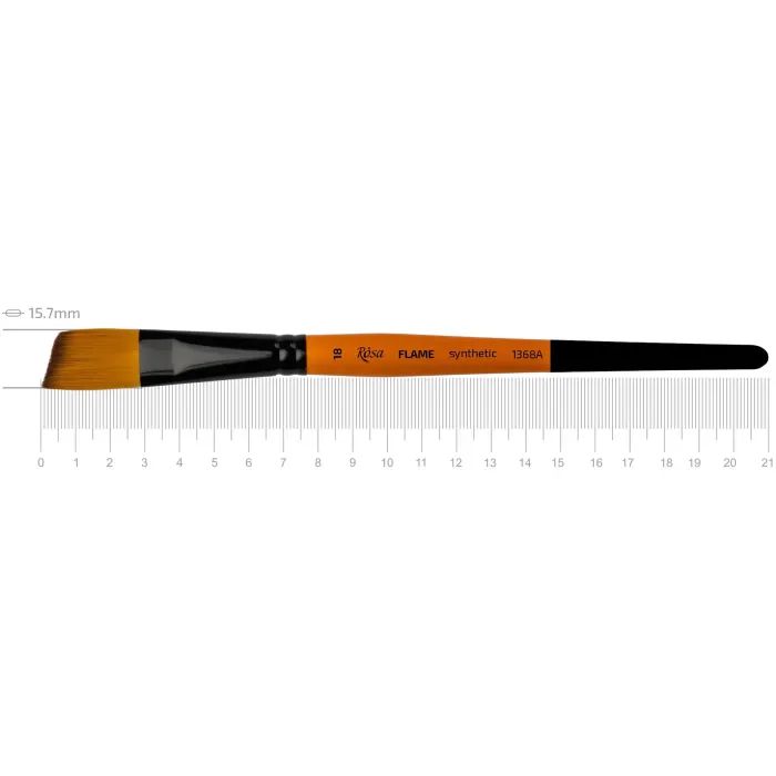 Пензлик для малювання Rosa Синтетика кутова, FLAME 1368А, №12 (4823098534570)