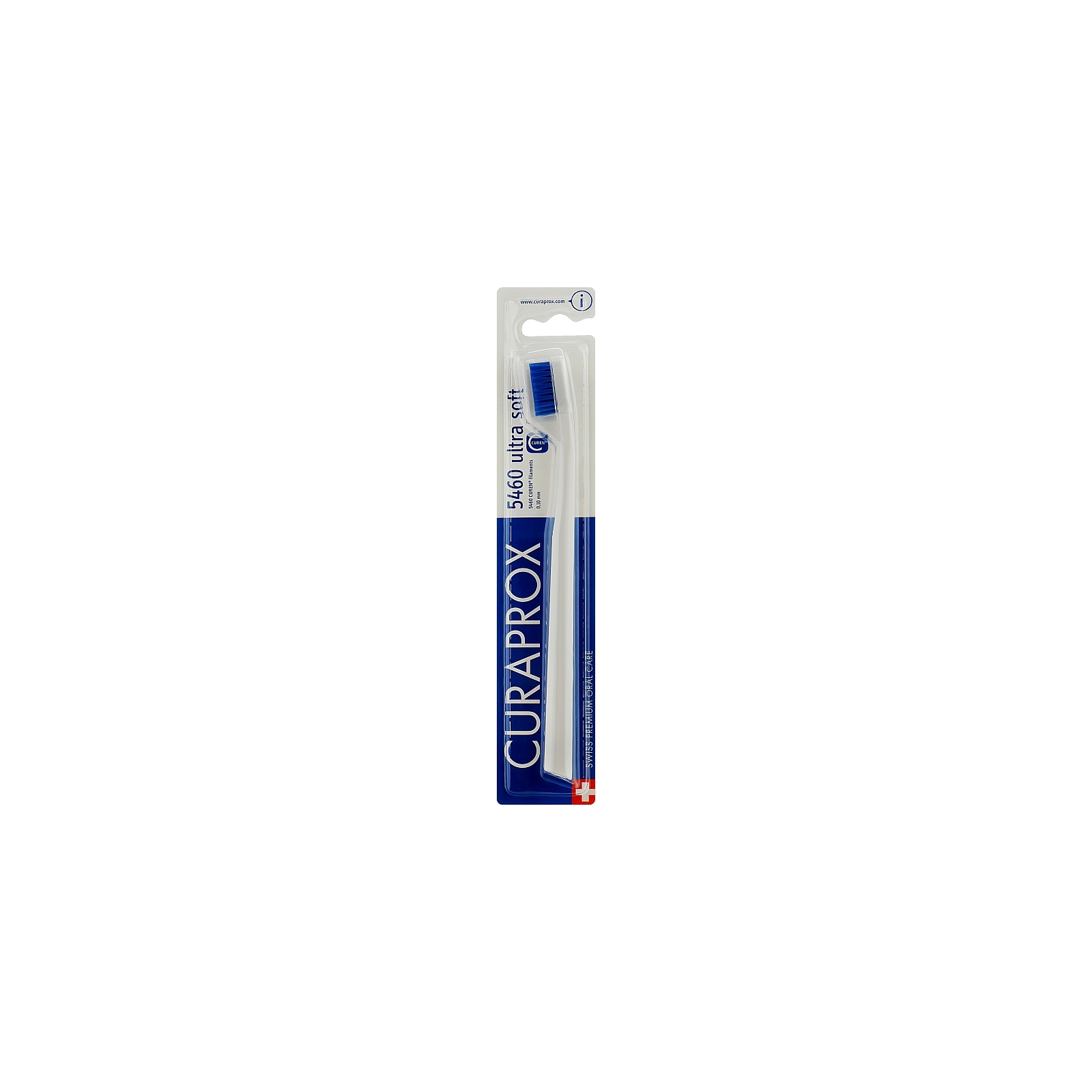 Зубная щетка Curaprox CS 5460 Ultra Soft Ультрамягкая D 0.10 мм Белая с синей щетиной (CS 5460-18)