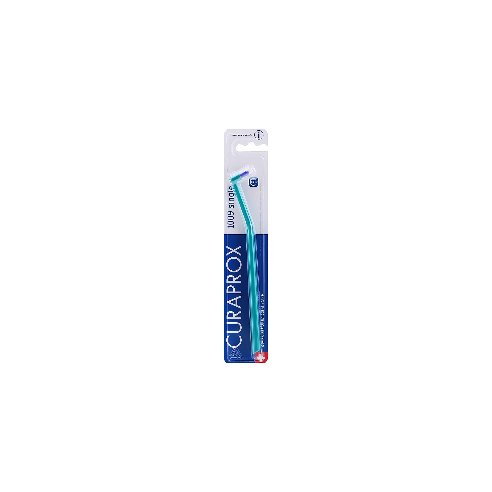 Зубная щетка Curaprox CS 1009 Single & Sulcular 9 мм Монопучковая Бирюзовая (CS 1009-05)