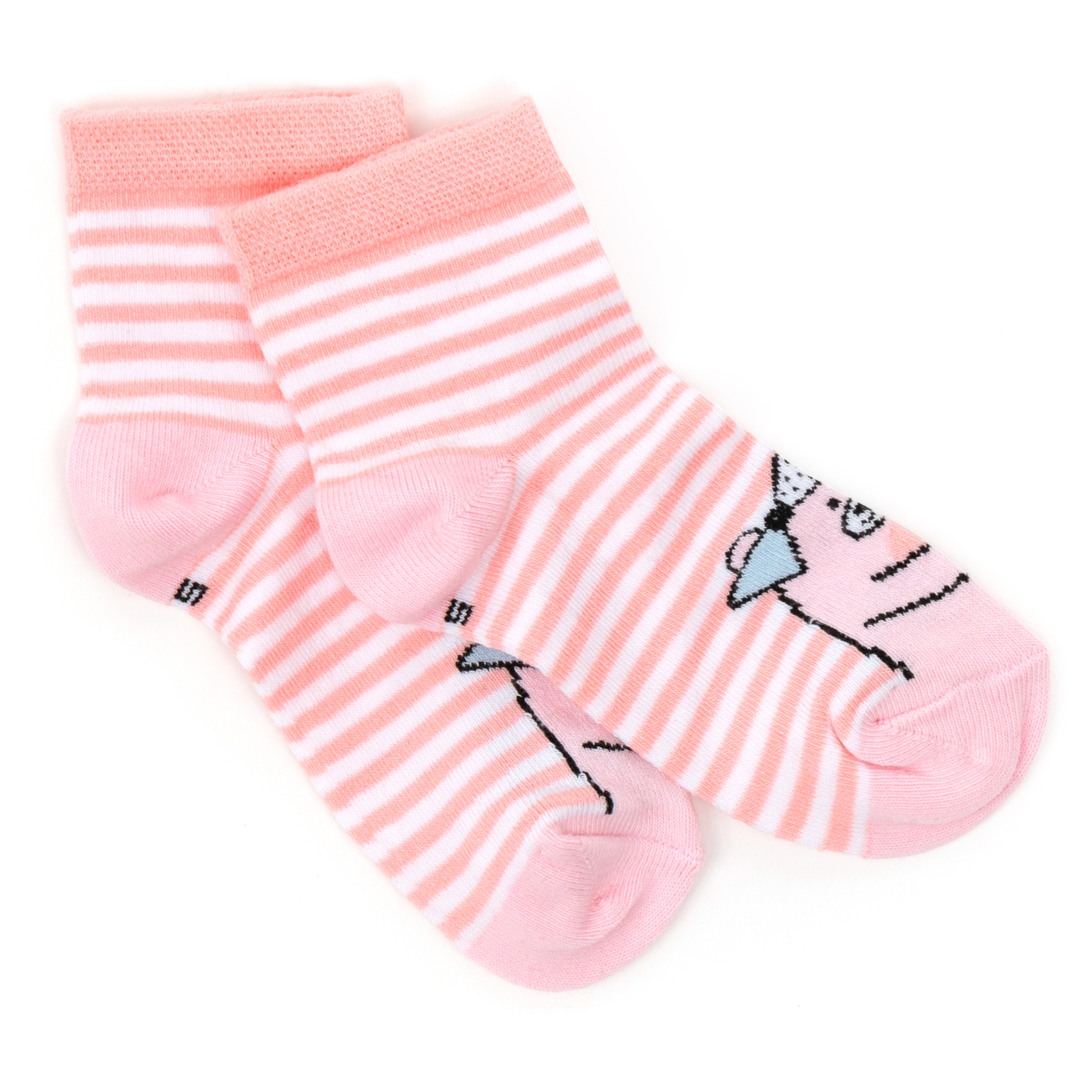 Шкарпетки дитячі BNM в полосочку (M0C0101-1364-5G-pink)