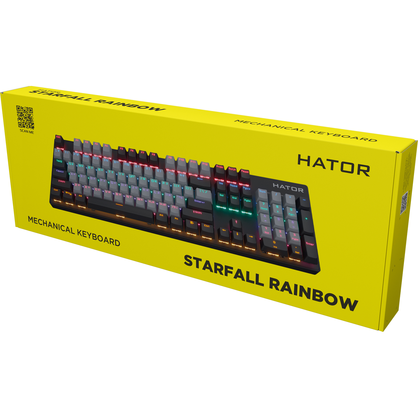 Клавиатура Hator Starfall Rainbow Origin Blue USB Black/Grey (HTK-609-BBG) изображение 7