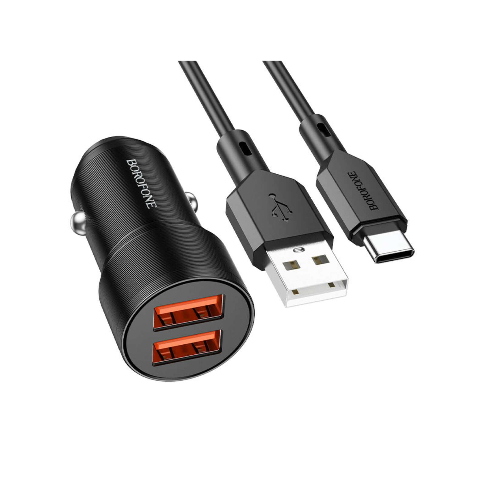 Зарядний пристрій BOROFONE BZ19 charger set (Type-C) 2 x USB Black (BZ19CB) зображення 2