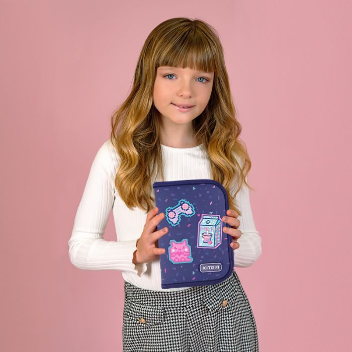 Пенал Kite Pixel Love K24-622-5, 1 отделение, 2 отворота (K24-622-5) изображение 7