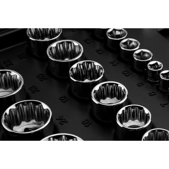Набор инструментов Neo Tools 86шт, 1/2", 1/4", CrV, кейс (10-060) изображение 4