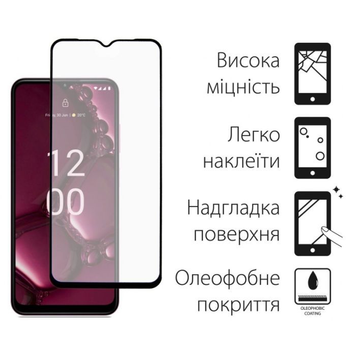 Стекло защитное Dengos Full Glue Nokia G42 5G (black) (TGFG-355) изображение 2