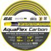 Шланг для поливу 2E AquaFlex Carbon 1/2", 10м, 4 шари, 20бар, -10+60°C (2E-GHE12GE10)