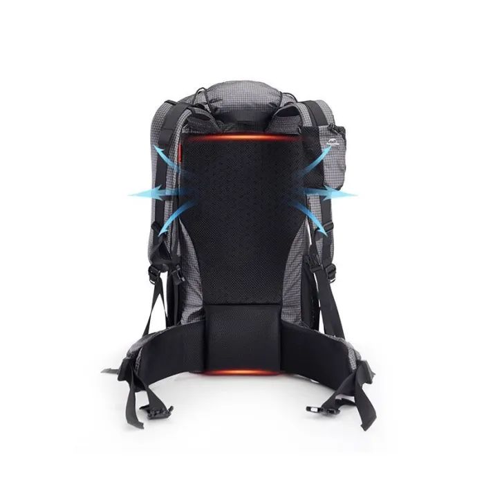 Рюкзак туристичний Naturehike Rock NH19BP095 60+5 л графіт в клітинку (6927595761649) зображення 11