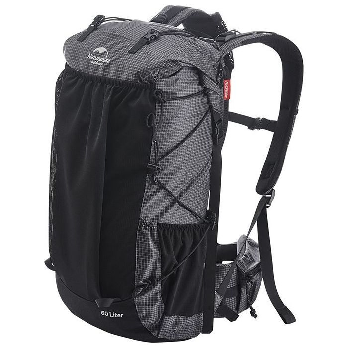 Рюкзак туристичний Naturehike Rock NH19BP095 60+5 л графіт в клітинку (6927595761649)