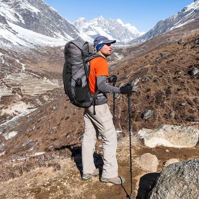 Рюкзак туристичний Naturehike Rock NH19BP095 60+5 л графіт в клітинку (6927595761649) зображення 5