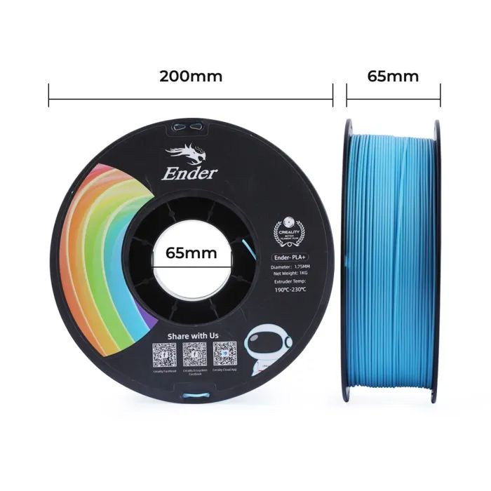 Пластик для 3D-принтера Creality PLA+ 1кг, 1.75мм, orange (3301010307) изображение 7