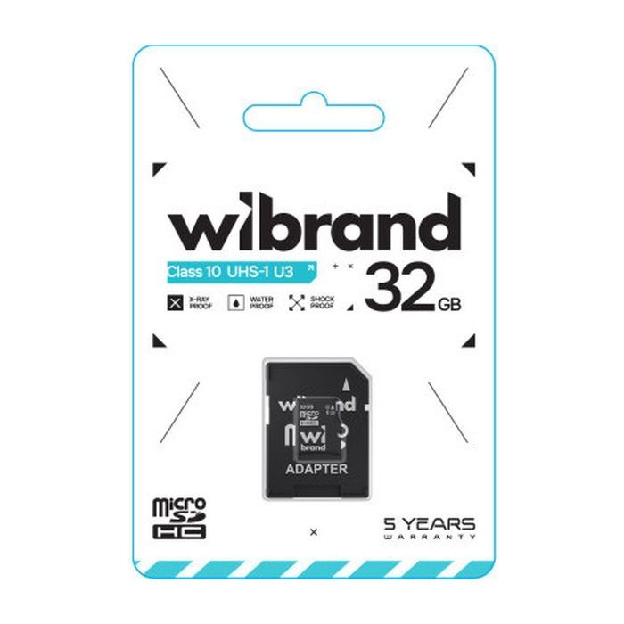 Карта памяти Wibrand 32GB microSD class 10 UHS-I U3 (WICDHU3/32GB-A) изображение 2