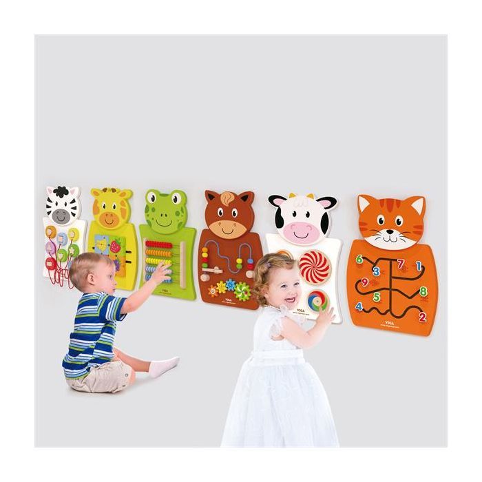 Развивающая игрушка Viga Toys Бизиборд Коровка с кругами (50677FSC) изображение 2