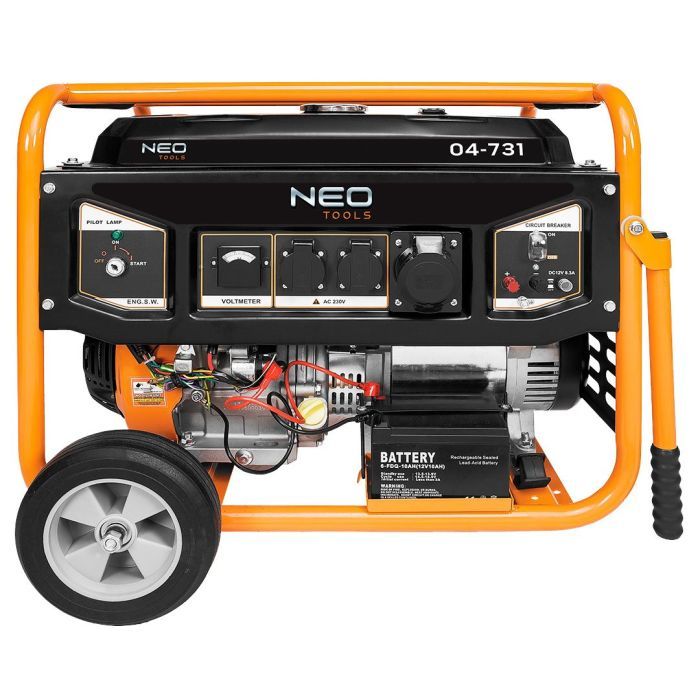 Генератор Neo Tools 230V, 1 фаза, 6/6.5kW, електростарт, AVR (04-731) зображення 4