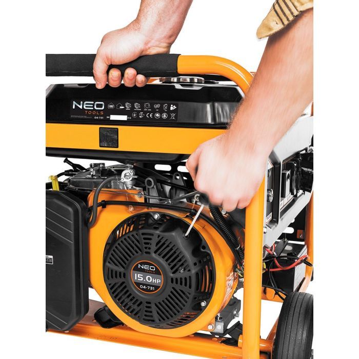 Генератор Neo Tools 230V, 1 фаза, 6/6.5kW, електростарт, AVR (04-731) зображення 6