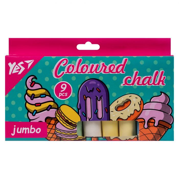 Мел Yes цветной Sweet Cream 9 шт JUMBO (400504)